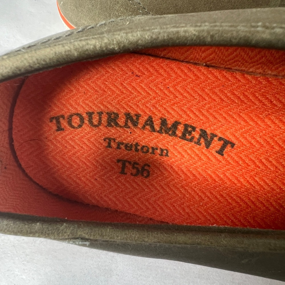 Tretorn Tournament Sneakers Mens 8 Olive Green Leather‎ Low Top Sporty Shoes - Picture 12 of 14